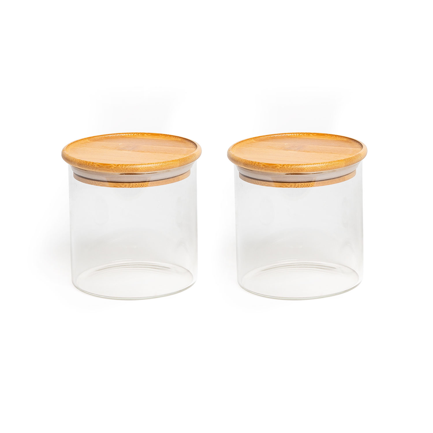Aufbewahrungsglas, Modell: rund, Größe: 10x10cm, 600ml, 2er-Set