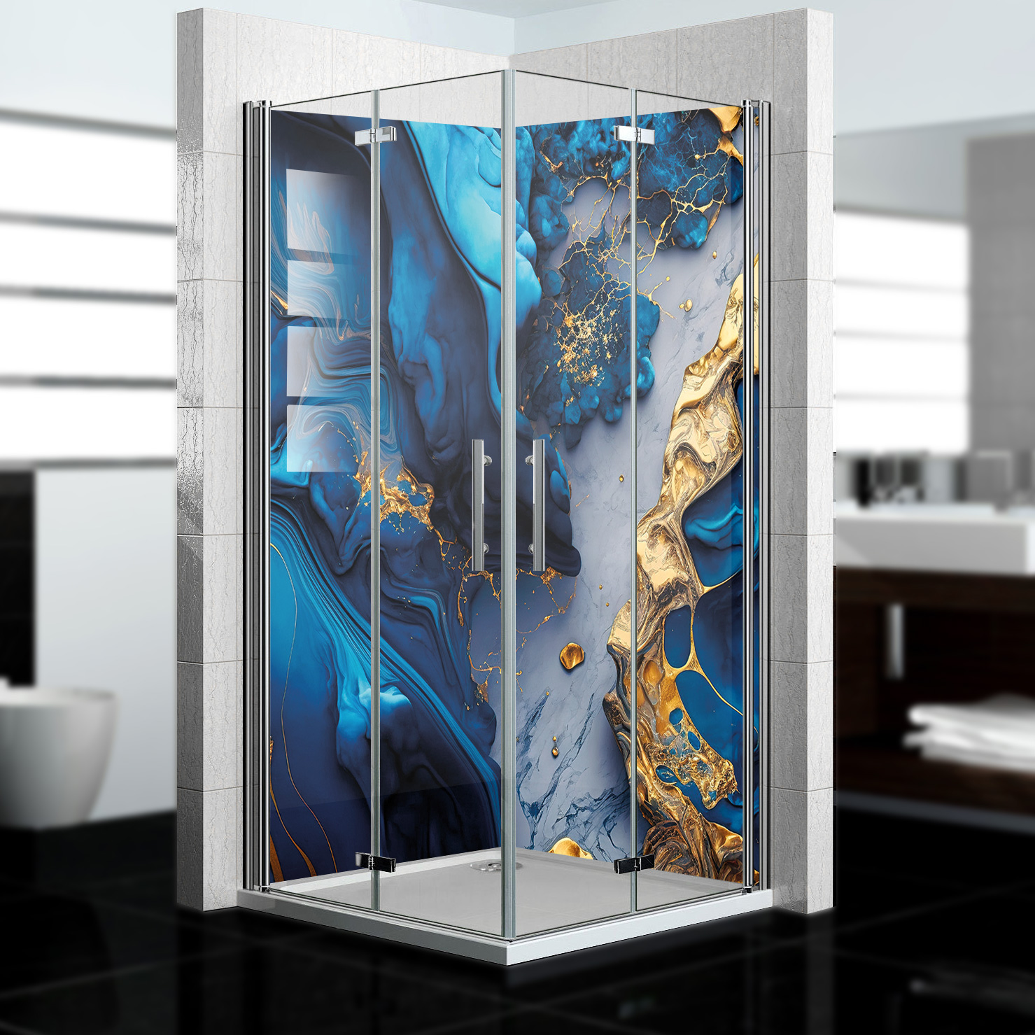 Dedeco Eck-Duschrückwand Mit Fliesenoptik – 2x 90x200 Cm, Wasserfest, Made In Germany