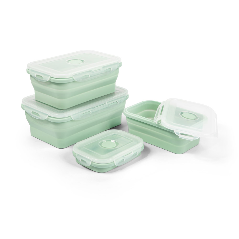 Silikon Lunchboxen / Frischhaltedosen, 4er-Set (2. Wahl) Silikon Lunchboxen / Frischhaltedosen, 4er-Set (2. Wahl)