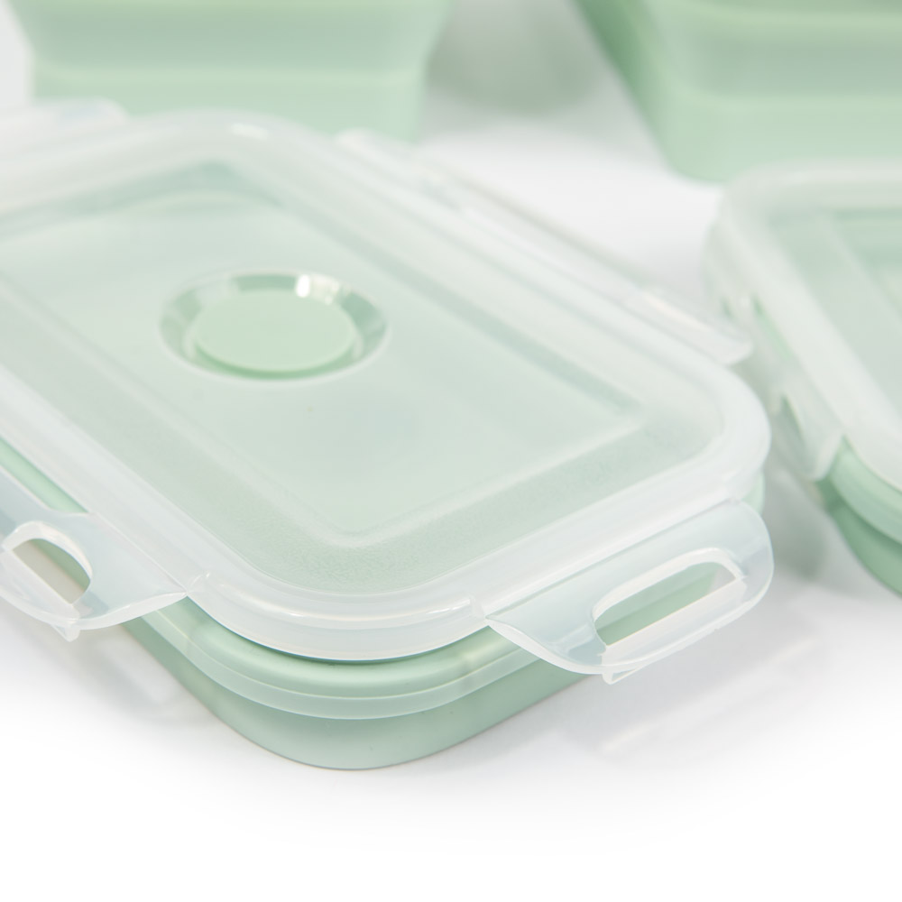 Silikon Lunchboxen / Frischhaltedosen, 4er-Set (2. Wahl) Silikon Lunchboxen / Frischhaltedosen, 4er-Set (2. Wahl)