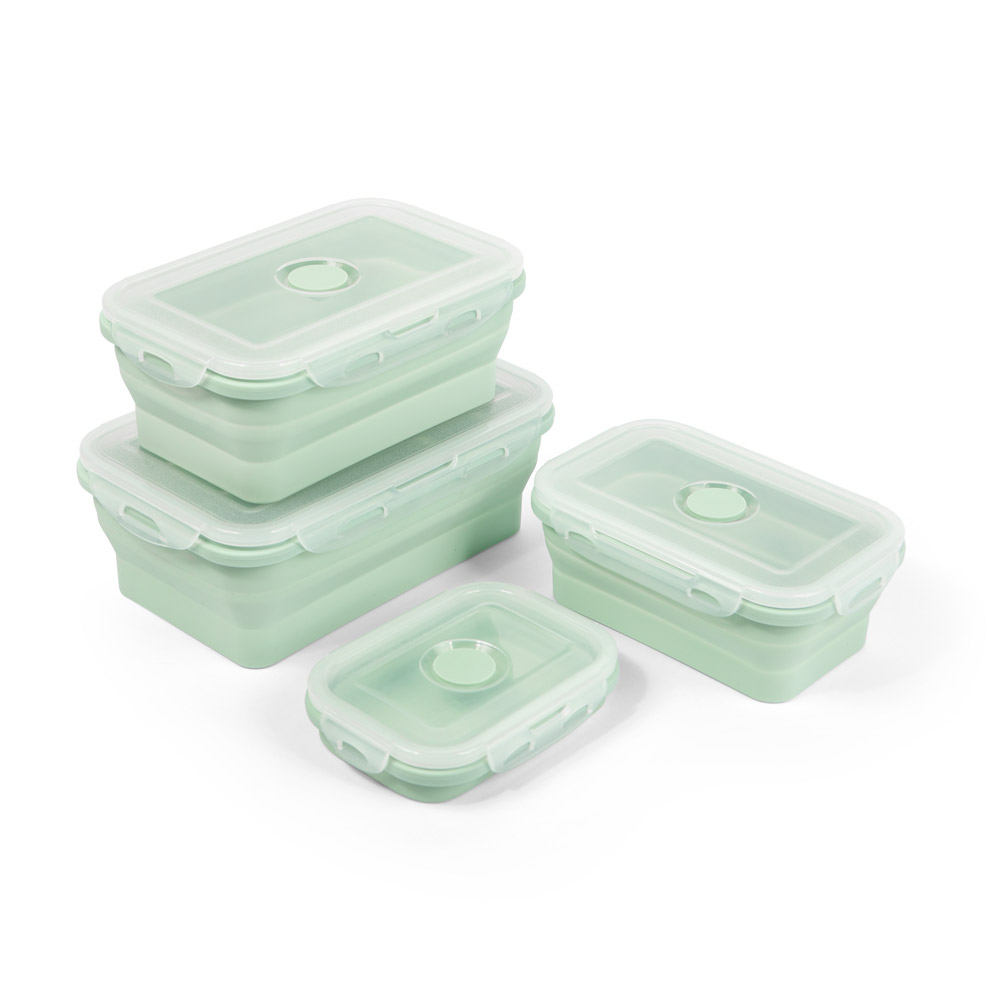 Silikon Lunchboxen / Frischhaltedosen, 4er-Set (2. Wahl) Silikon Lunchboxen / Frischhaltedosen, 4er-Set (2. Wahl)