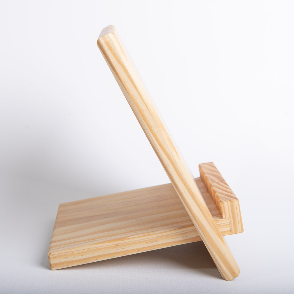 Buch / Tabletständer aus Holz (handgefertigt) Farbe Hell